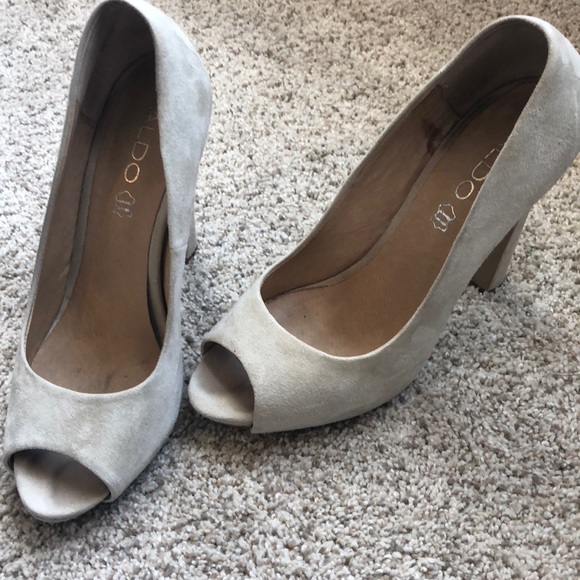 ALDO NUDE PEEPTOE PUMPS - Picture 5 of 8